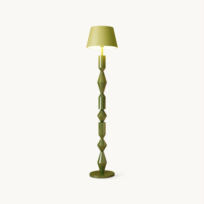 Tavira Floor Lamp | Metal & Fabric | Green, Black, Beige