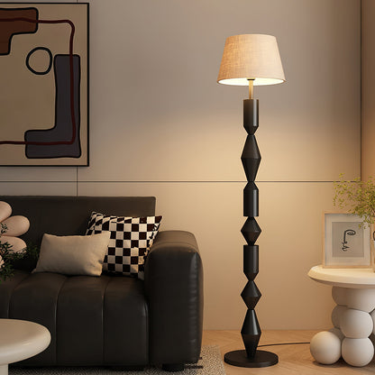 Tavira Floor Lamp | Metal & Fabric | Green, Black, Beige