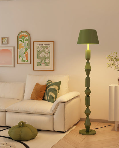 Tavira Floor Lamp | Metal & Fabric | Green, Black, Beige