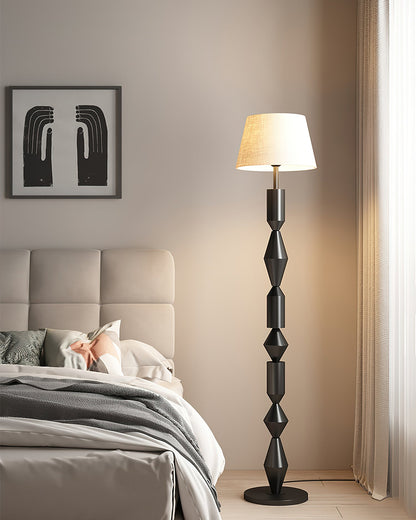 Tavira Floor Lamp | Metal & Fabric | Green, Black, Beige