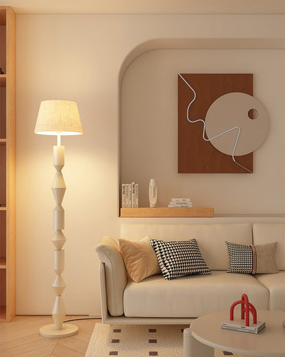 Tavira Floor Lamp | Metal & Fabric | Green, Black, Beige