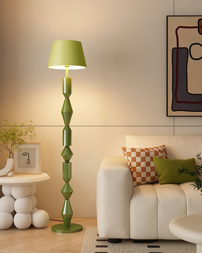 Tavira Floor Lamp | Metal & Fabric | Green, Black, Beige