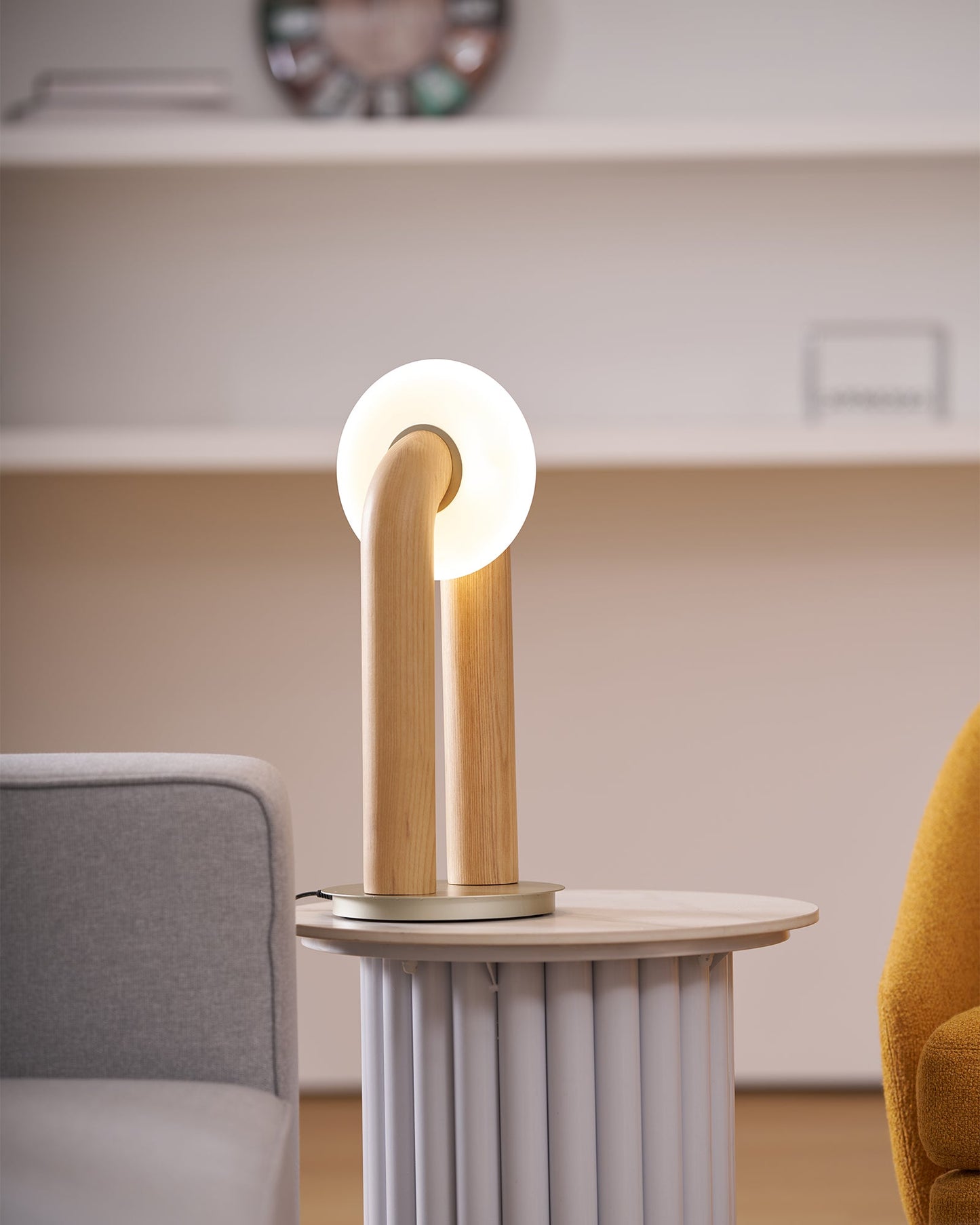 Arcadia Table Lamp | Wooden Design | Wood, Walnut, Black Finishes