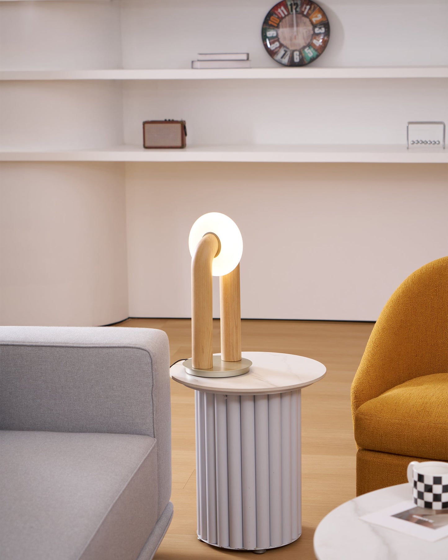 Arcadia Table Lamp | Wooden Design | Wood, Walnut, Black Finishes