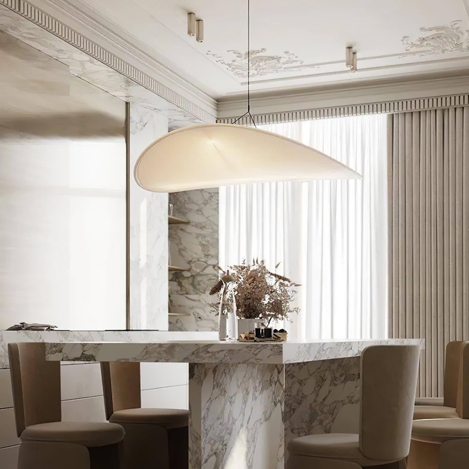Tyvek Pendant Lamp | Durable Dupont Paper & Glass Fiber | White, Multiple Sizes