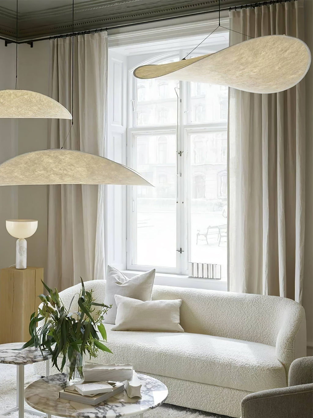 Tyvek Pendant Lamp | Durable Dupont Paper & Glass Fiber | White, Multiple Sizes