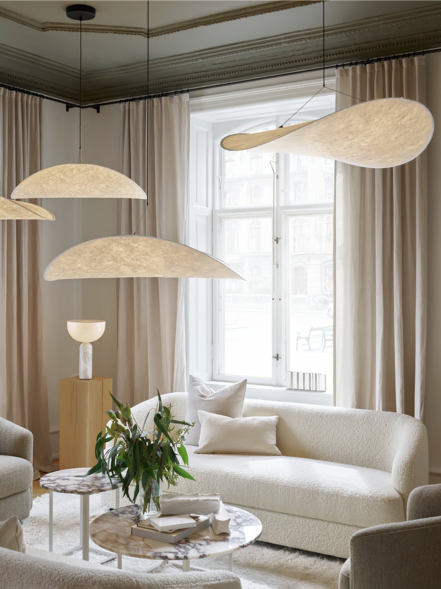 Tyvek Pendant Lamp | Durable Dupont Paper & Glass Fiber | White, Multiple Sizes