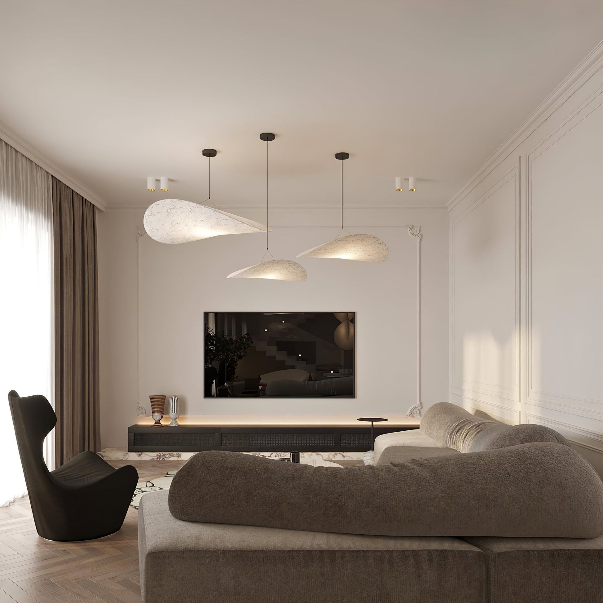 Tyvek Pendant Lamp | Durable Dupont Paper & Glass Fiber | White, Multiple Sizes