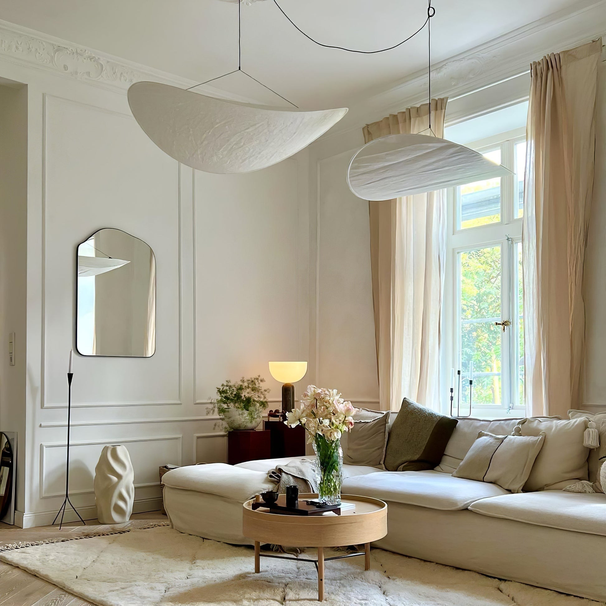 Tyvek Pendant Lamp | Durable Dupont Paper & Glass Fiber | White, Multiple Sizes
