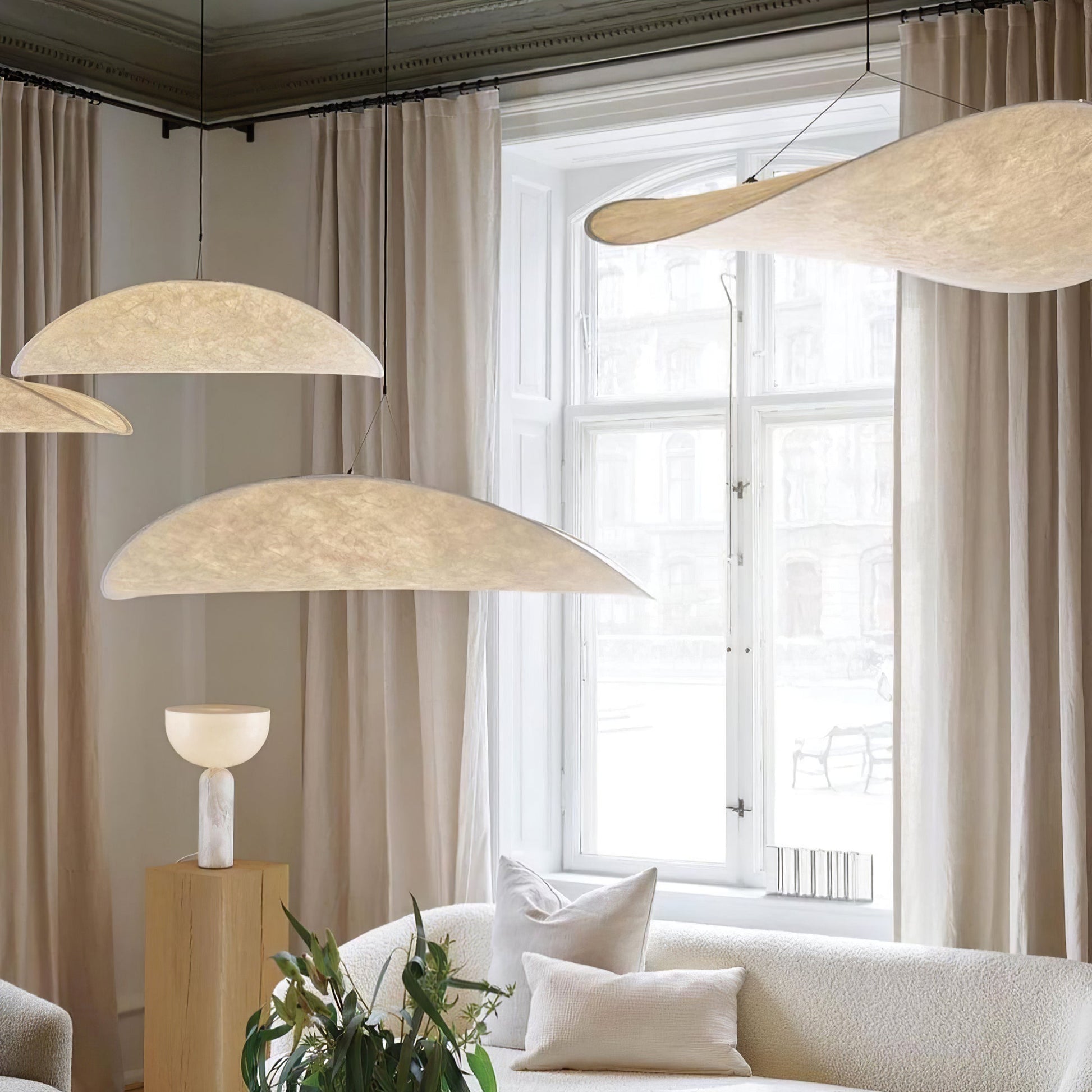 Tyvek Pendant Lamp | Durable Dupont Paper & Glass Fiber | White, Multiple Sizes