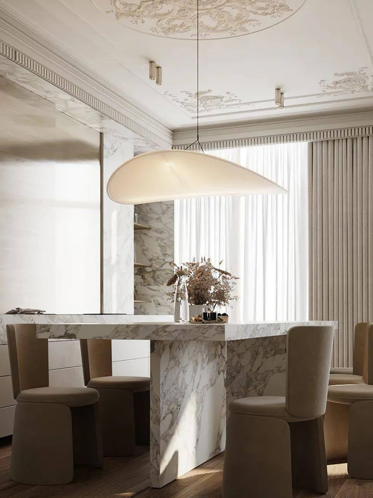 Tyvek Pendant Lamp | Durable Dupont Paper & Glass Fiber | White, Multiple Sizes