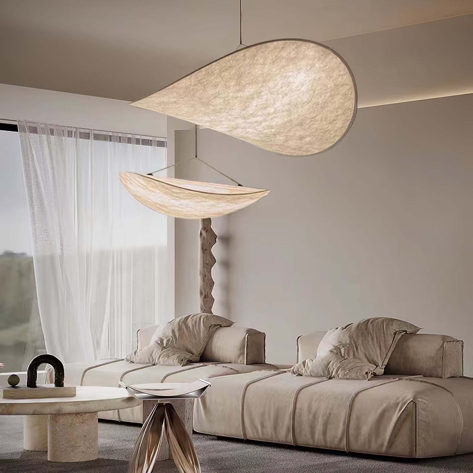 Tyvek Pendant Lamp | Durable Dupont Paper & Glass Fiber | White, Multiple Sizes