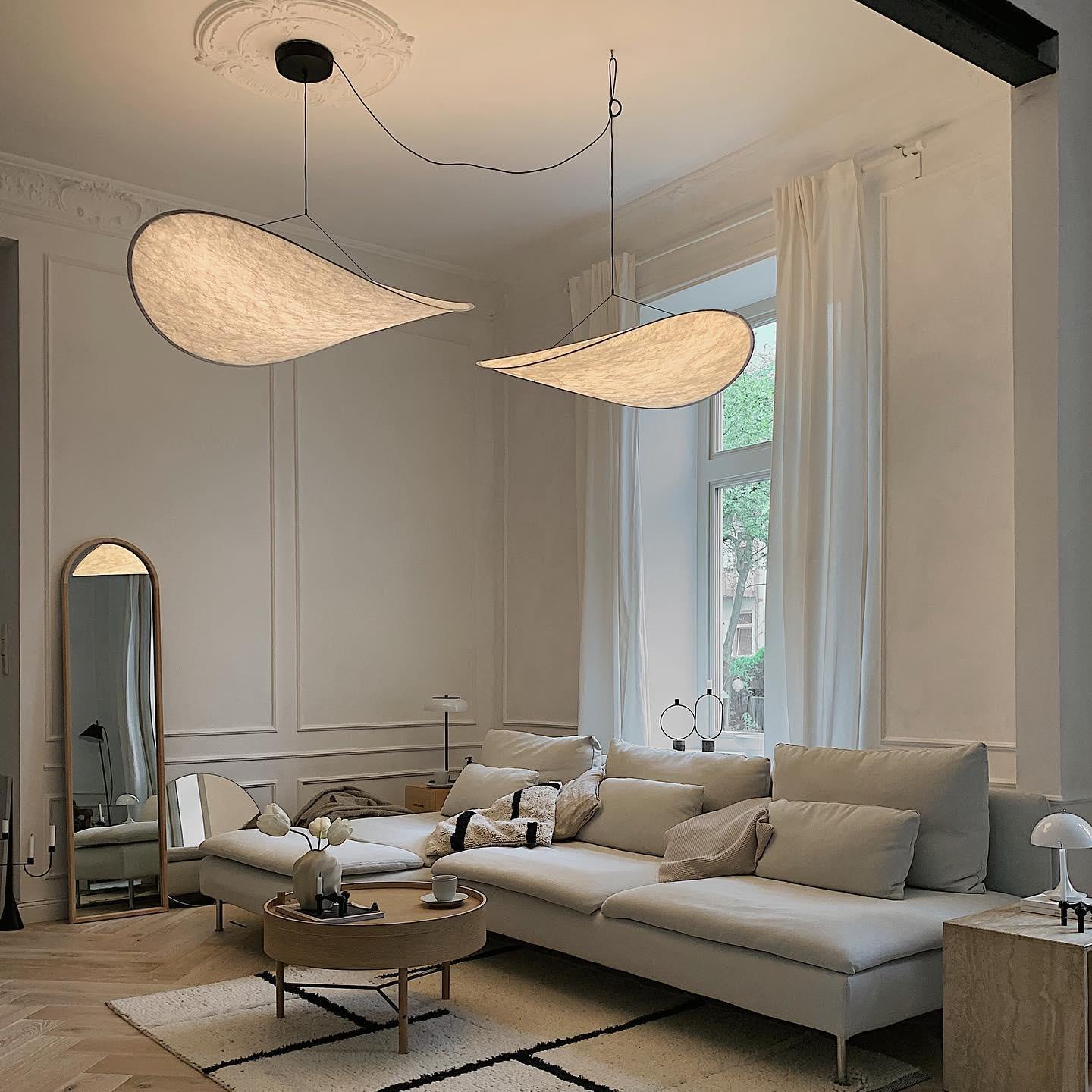 Tyvek Pendant Lamp | Durable Dupont Paper & Glass Fiber | White, Multiple Sizes