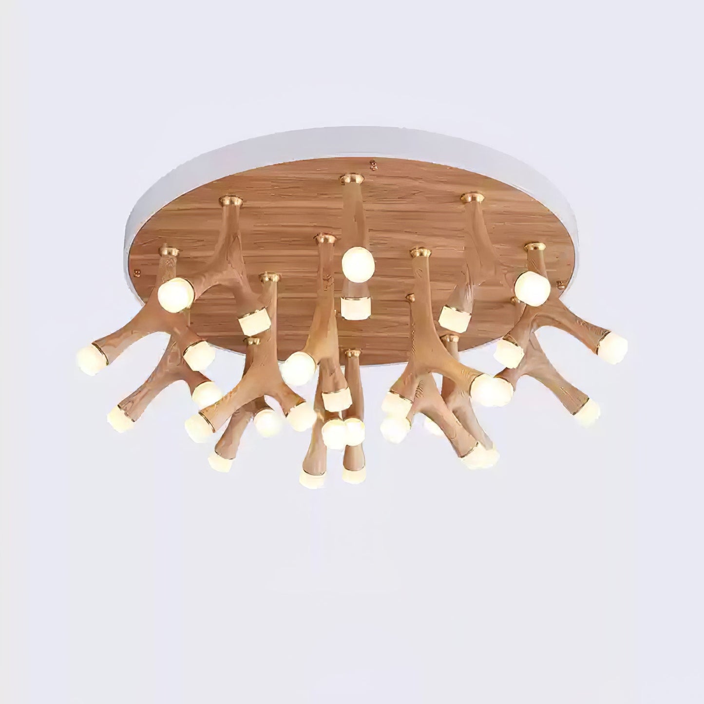 Tentacle Ceiling Lamp | Natural Wood & Metal | 12/24/60 Heads