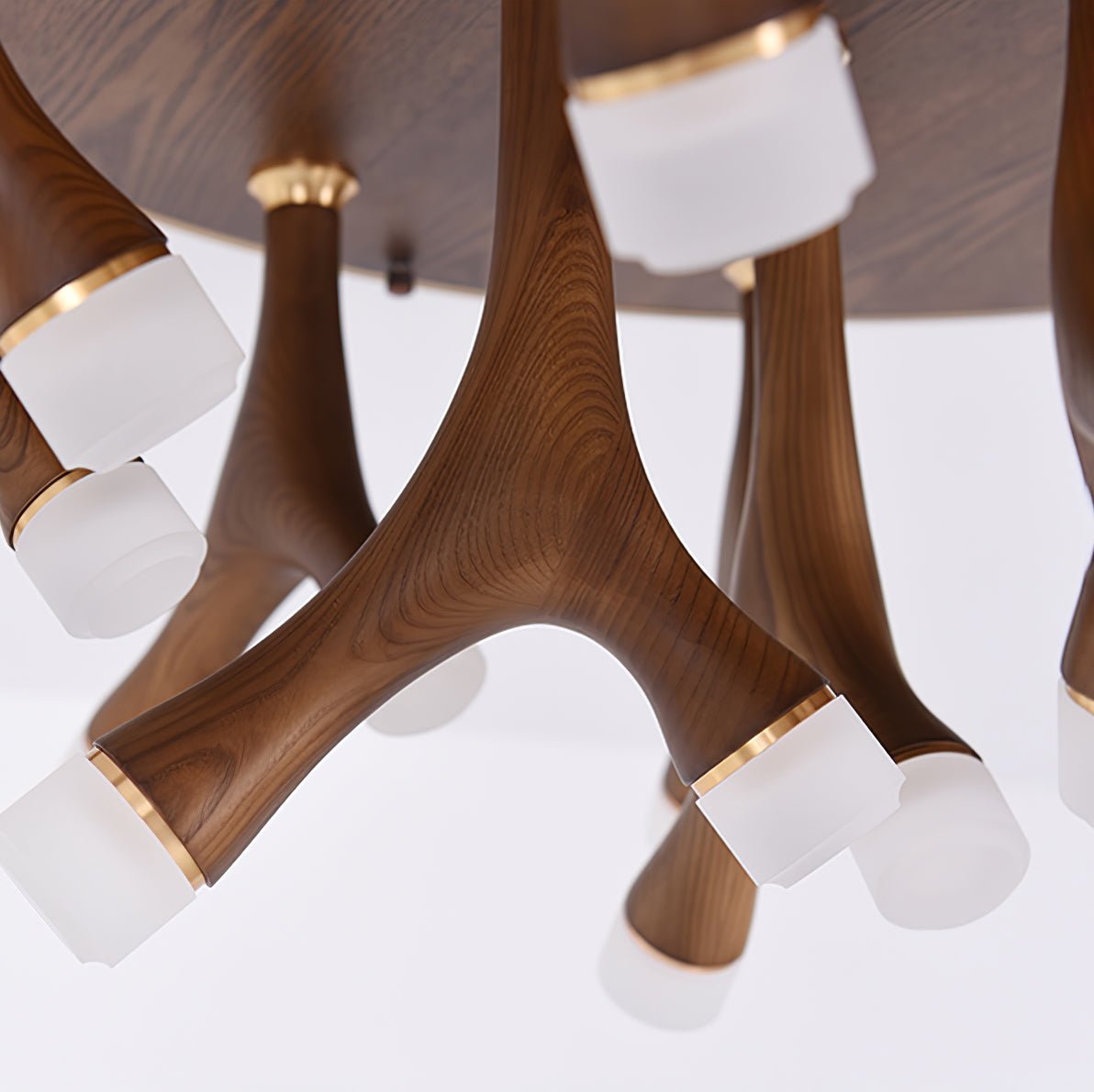Tentacle Ceiling Lamp | Natural Wood & Metal | 12/24/60 Heads