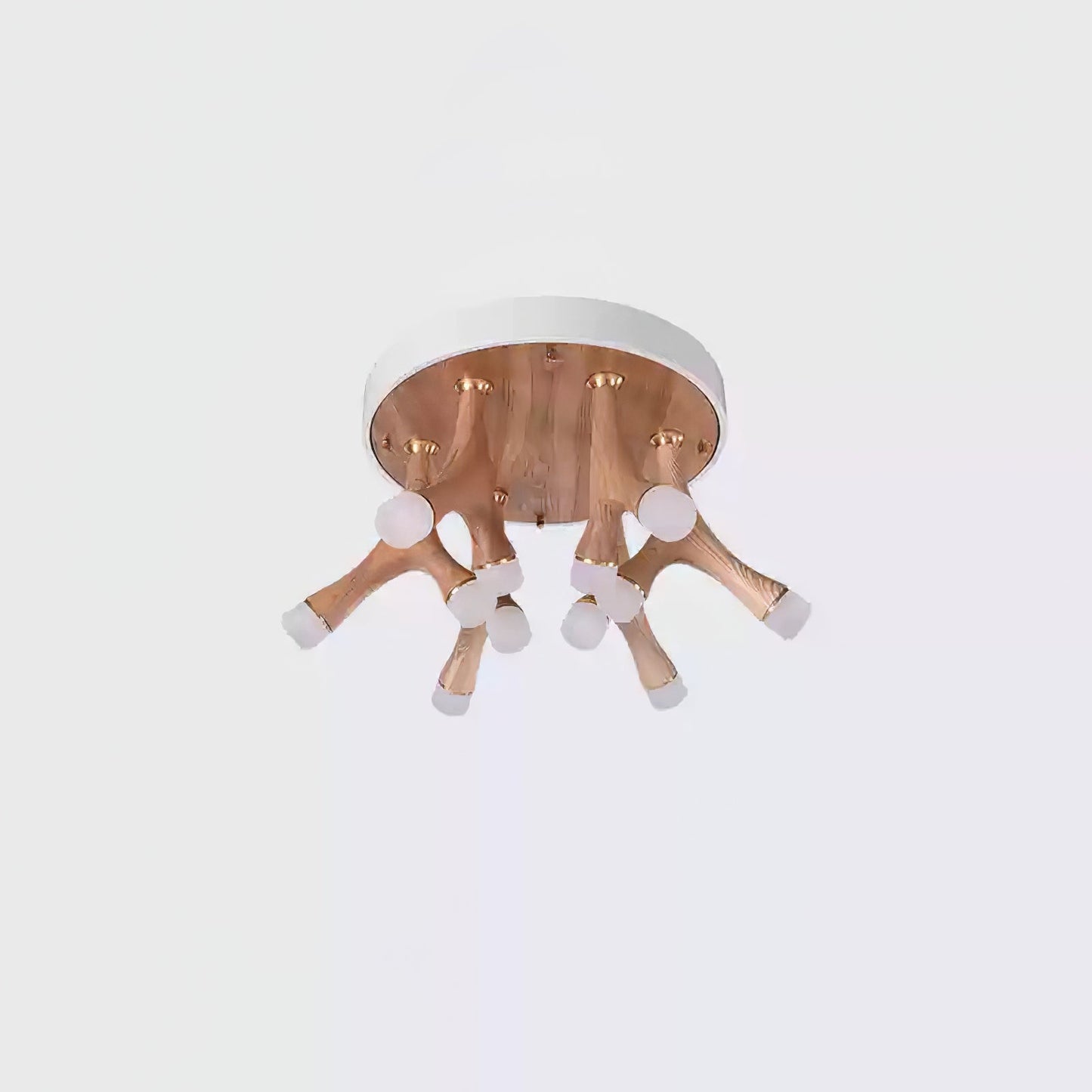 Tentacle Ceiling Lamp | Natural Wood & Metal | 12/24/60 Heads