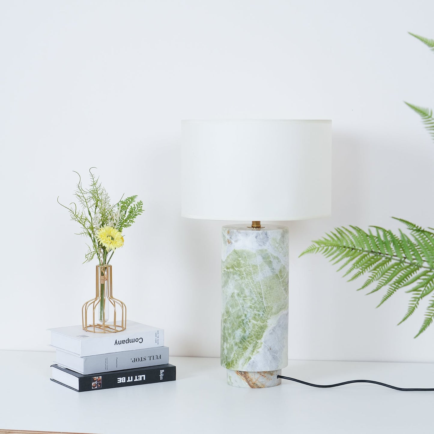 Terra Table Lamp | Green Marble Base | 57cm Height