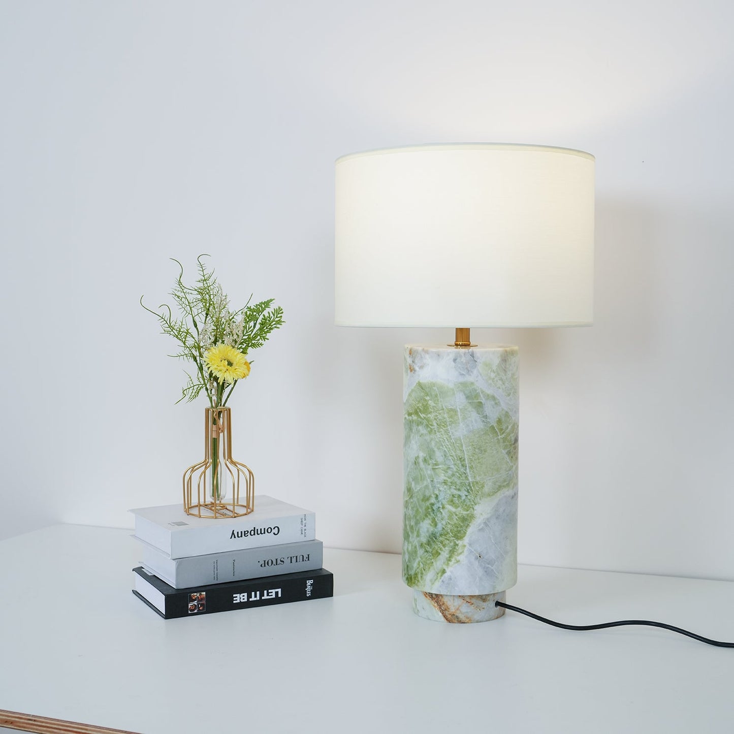 Terra Table Lamp | Green Marble Base | 57cm Height