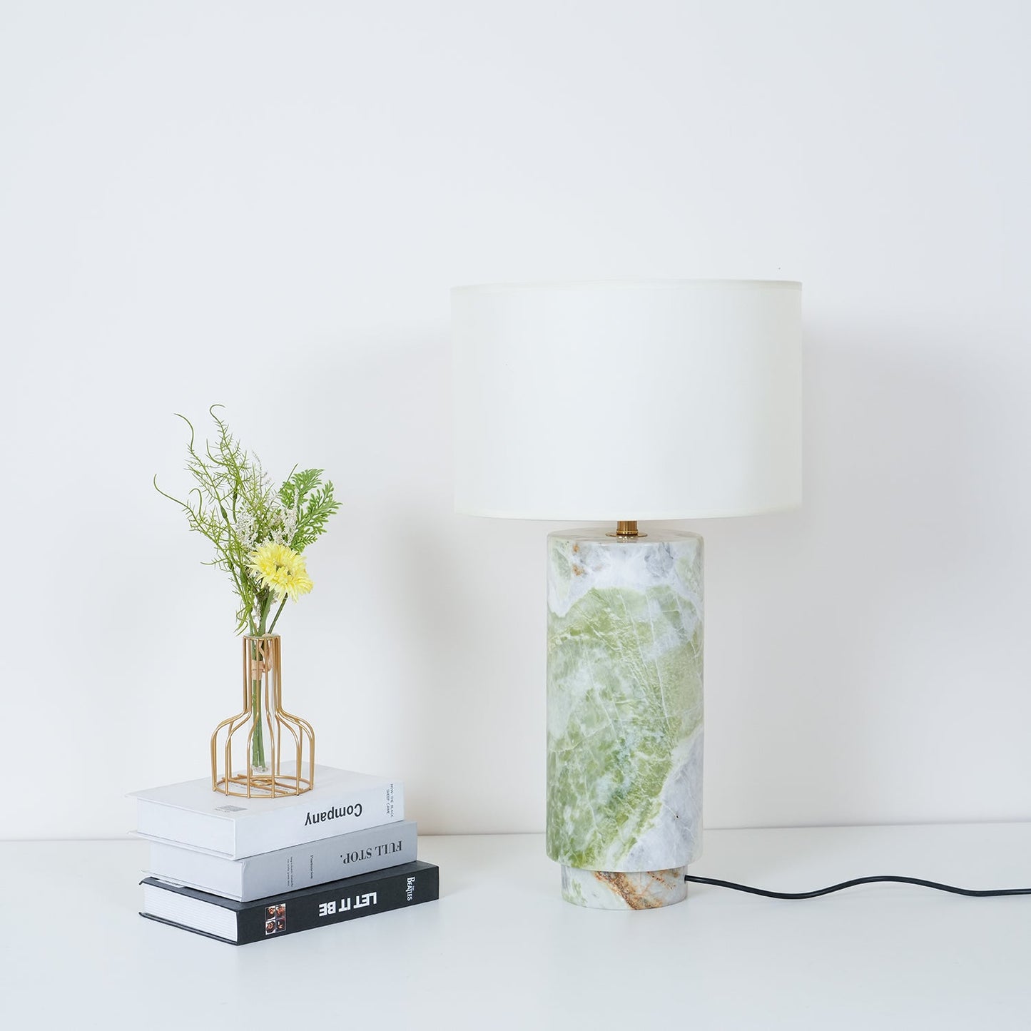 Terra Table Lamp | Green Marble Base | 57cm Height