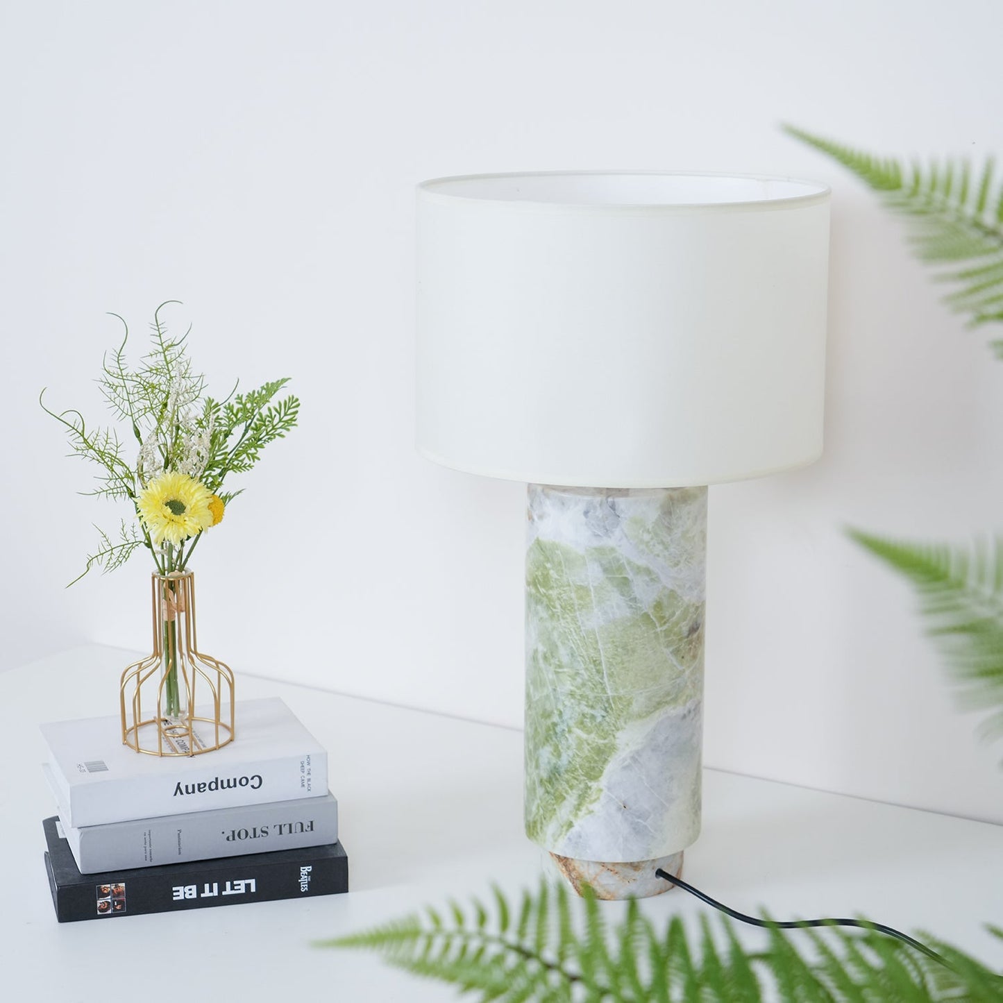 Terra Table Lamp | Green Marble Base | 57cm Height