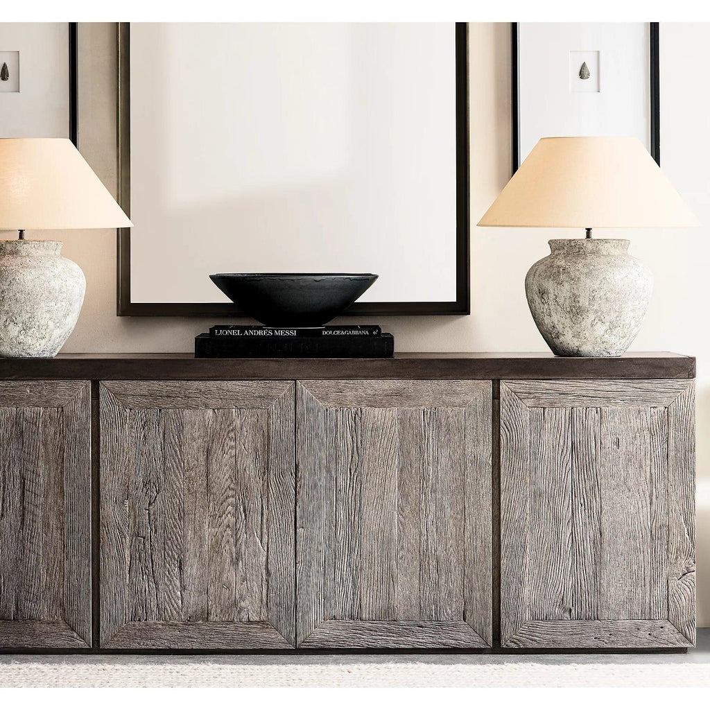 Terra Cotta Table Lamp | Handcrafted Rustic Design | Weathered White
