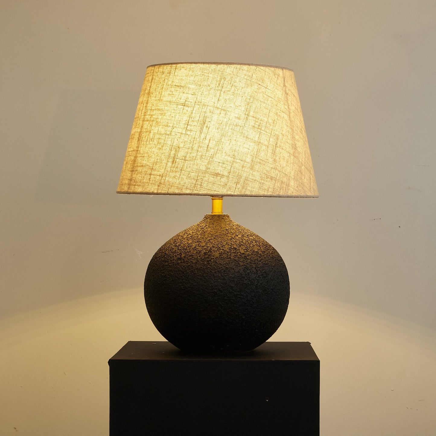 Table Lamp | Ceramic Base | Black-to-Brown Gradient