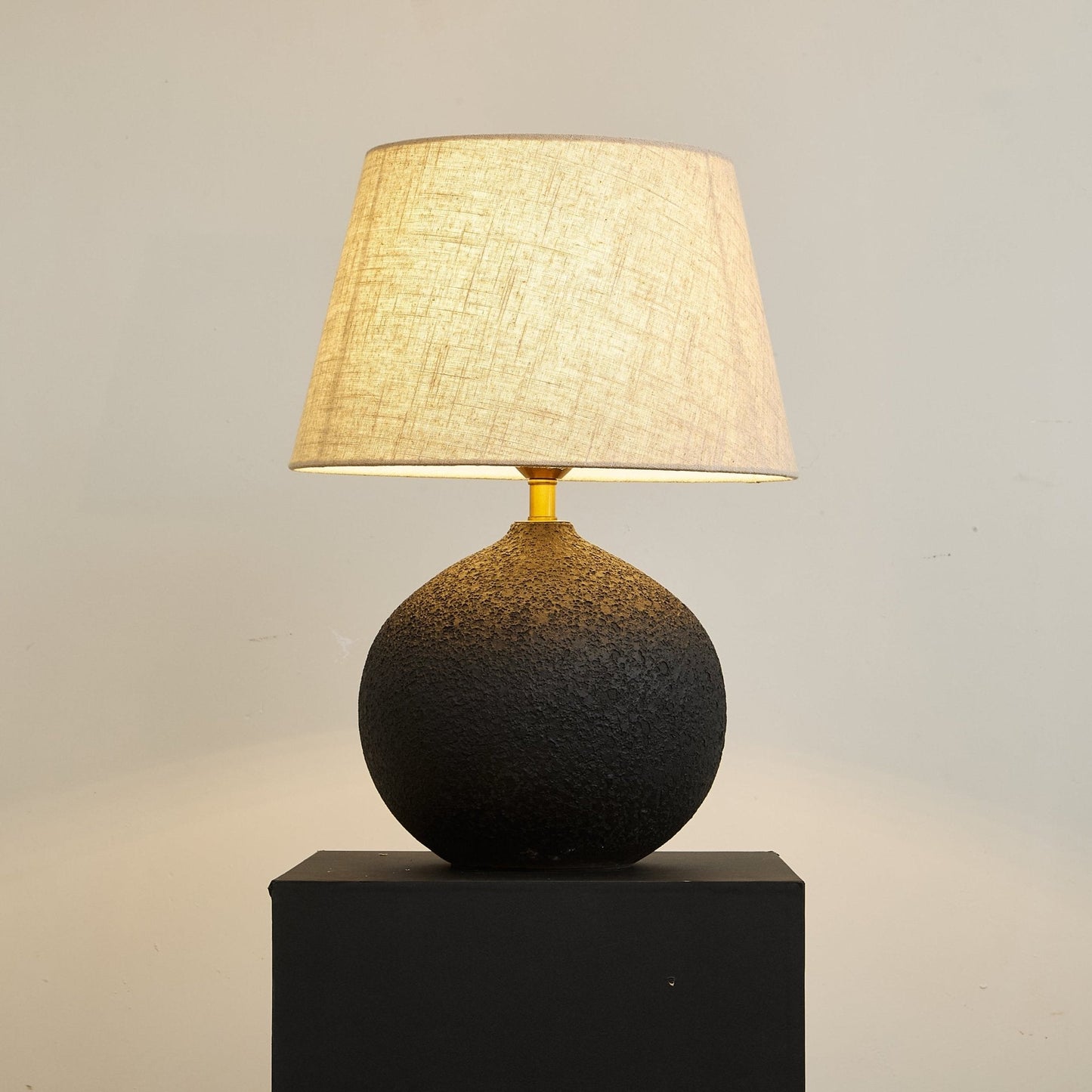 Table Lamp | Ceramic Base | Black-to-Brown Gradient