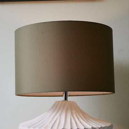 Ceramic Table Lamp | Olive Green Shade | 38cm Diameter