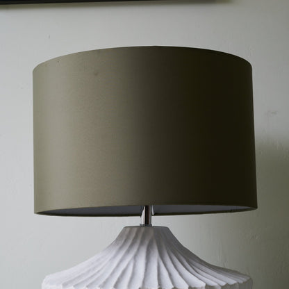Ceramic Table Lamp | Olive Green Shade | 38cm Diameter
