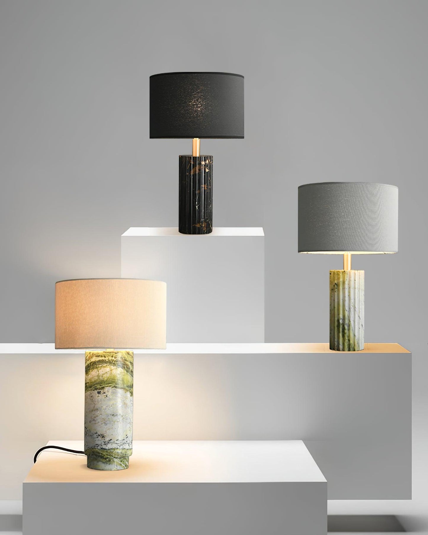 Terra Table Lamp | Green Marble Base | 57cm Height