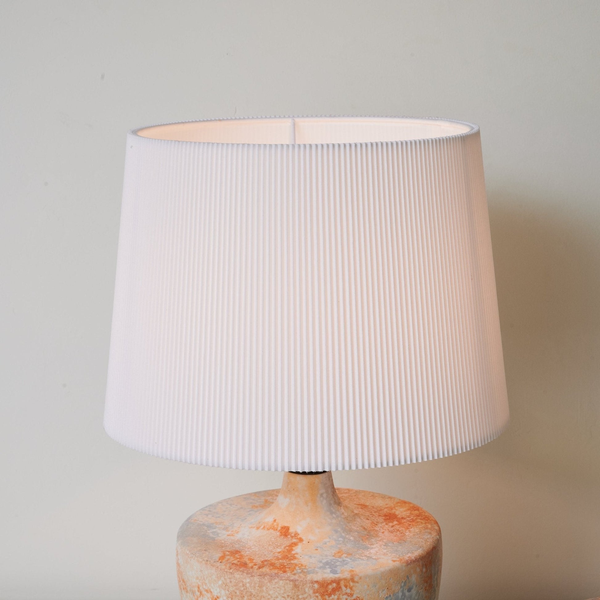 Table Lamp | Ceramic Base | Terracotta & Slate Blue