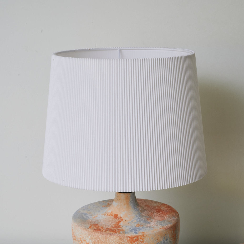 Table Lamp | Ceramic Base | Terracotta & Slate Blue