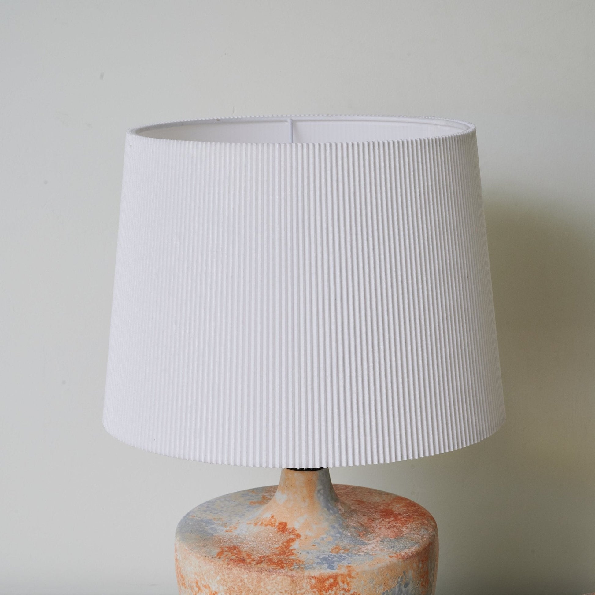 Table Lamp | Ceramic Base | Terracotta & Slate Blue
