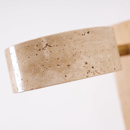 Grove Beam Wall Lamp | Yellow Travertine, Wood, Acrylic | Wall Mount