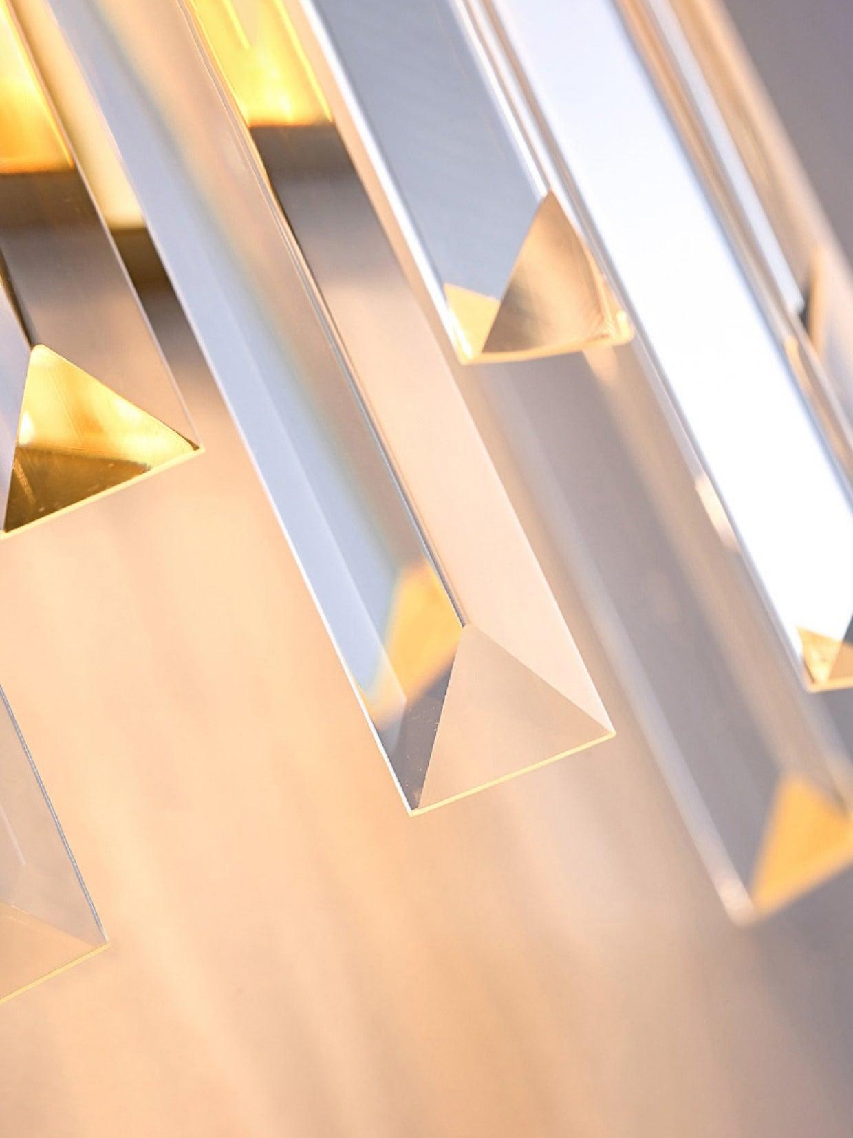 Wall Light Set | Stainless Steel & Crystal | Gold Finish | 2 Pack