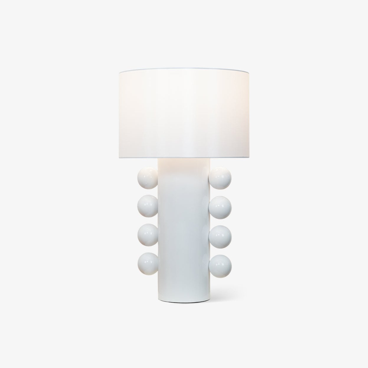 Tiglia Table Lamp | Modern Fabric & Metal | Black or White Finish