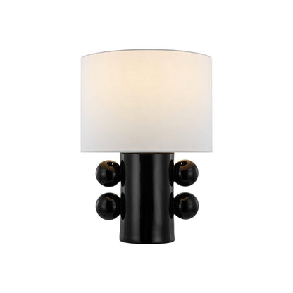 Tiglia Table Lamp | Modern Fabric & Metal | Black or White Finish