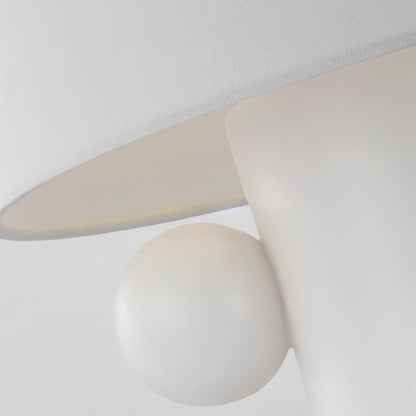 Tiglia Table Lamp | Modern Fabric & Metal | Black or White Finish