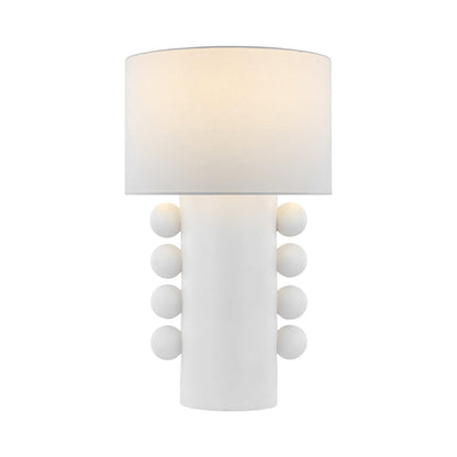 Tiglia Table Lamp | Modern Fabric & Metal | Black or White Finish