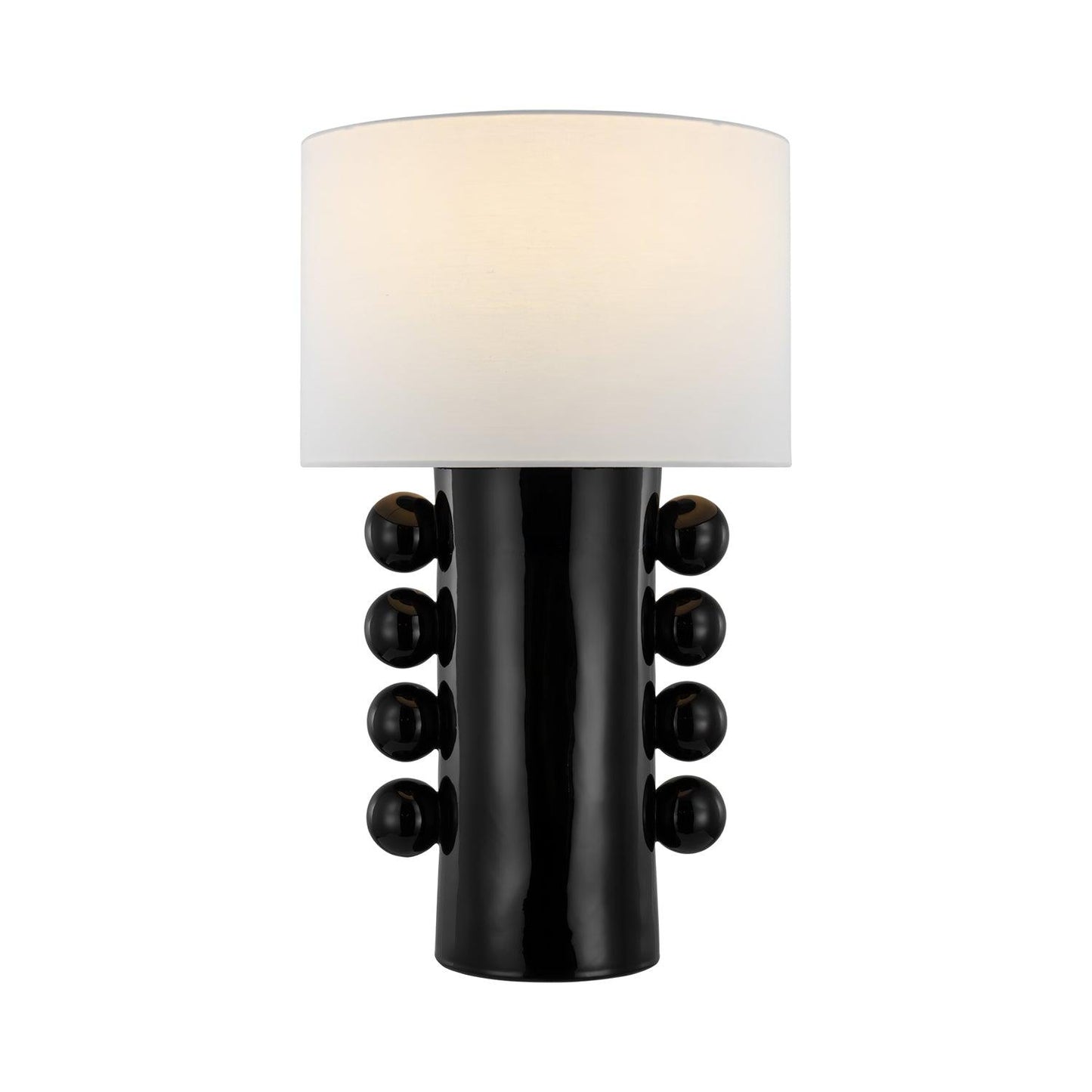 Tiglia Table Lamp | Modern Fabric & Metal | Black or White Finish