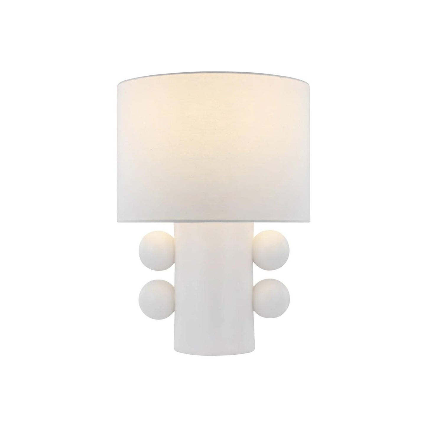 Tiglia Table Lamp | Modern Fabric & Metal | Black or White Finish