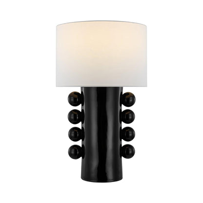 Tiglia Table Lamp | Modern Fabric & Metal | Black or White Finish