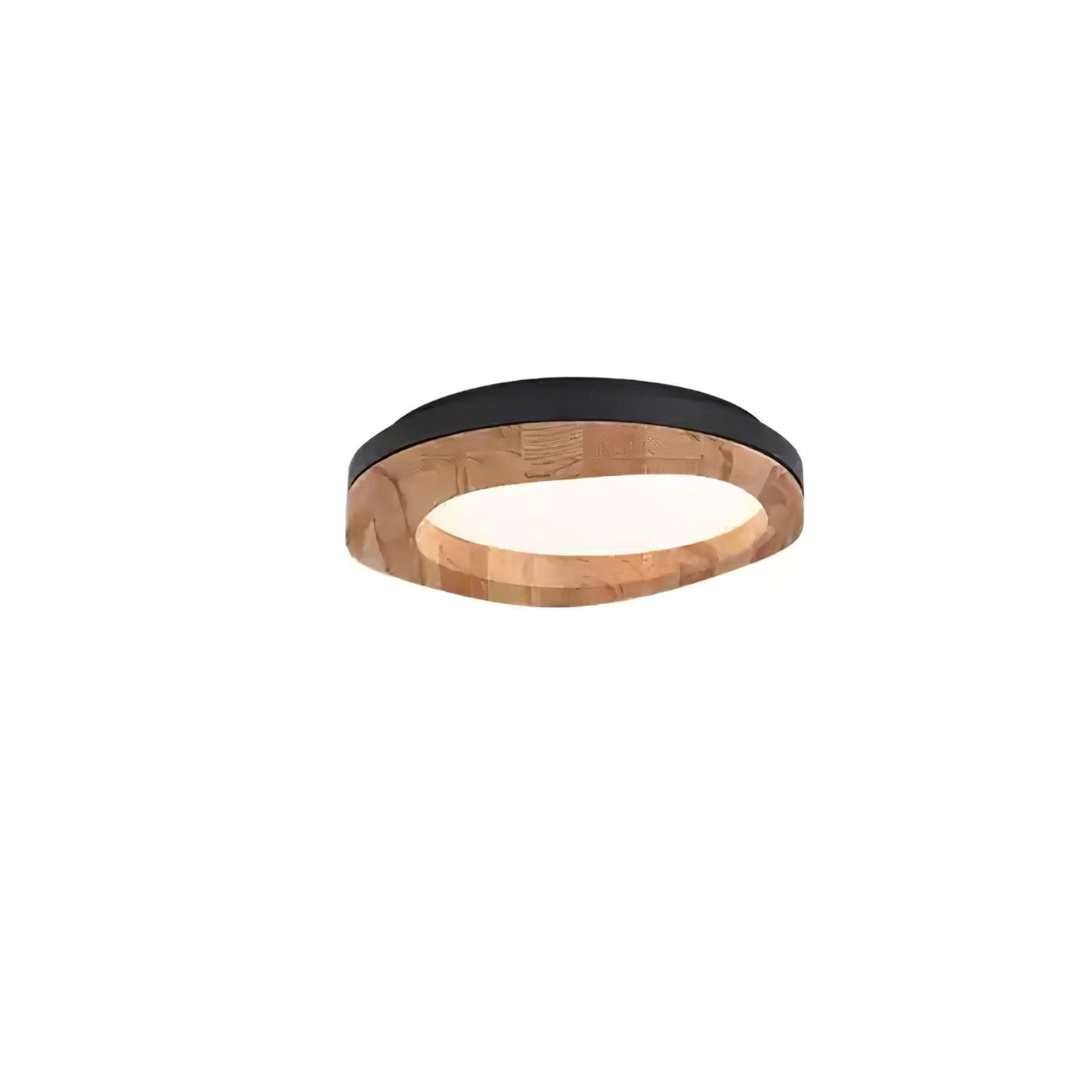 Round Wood Ceiling Lamp | Natural Wood & Metal | 3 Sizes