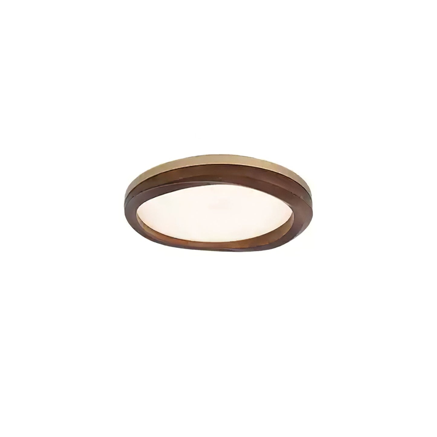 Round Wood Ceiling Lamp | Natural Wood & Metal | 3 Sizes