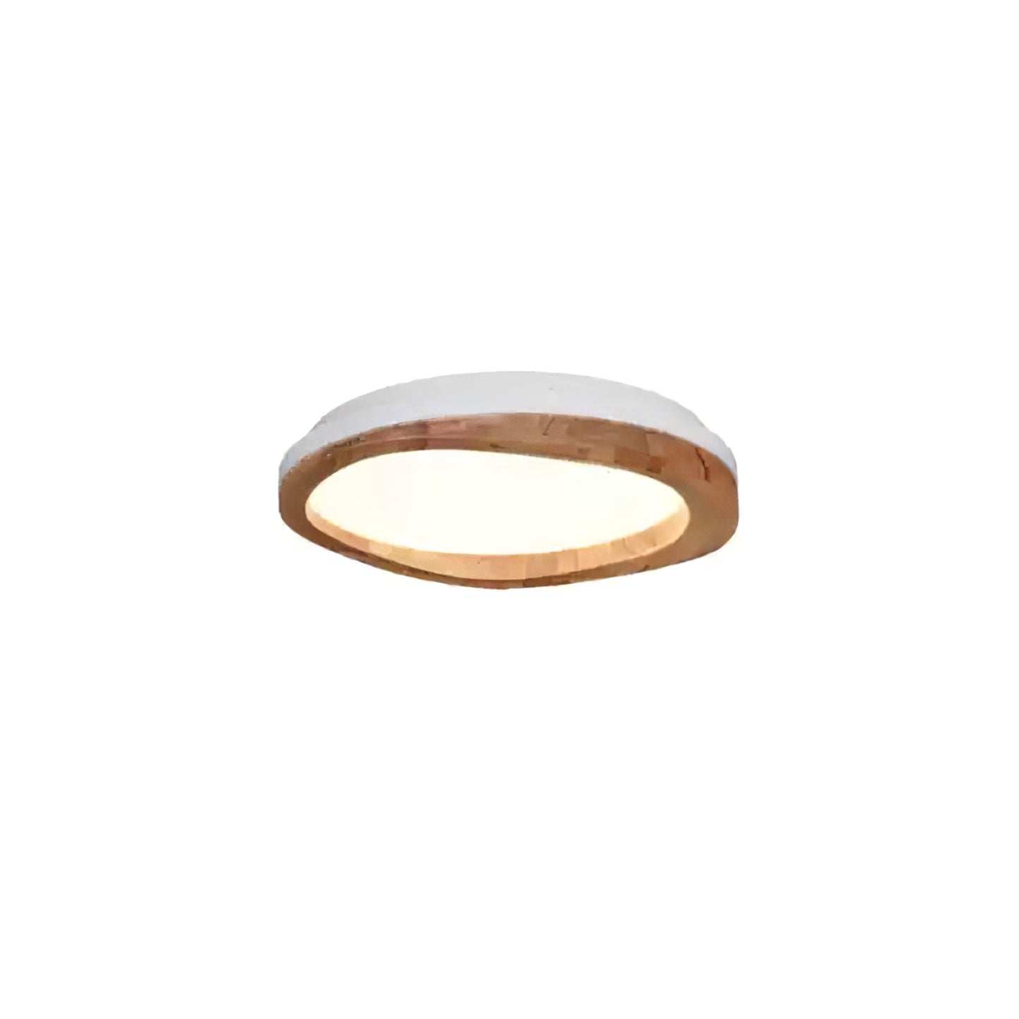 Round Wood Ceiling Lamp | Natural Wood & Metal | 3 Sizes