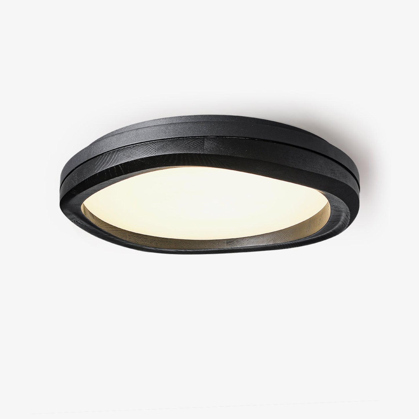 Round Wood Ceiling Lamp | Natural Wood & Metal | 3 Sizes