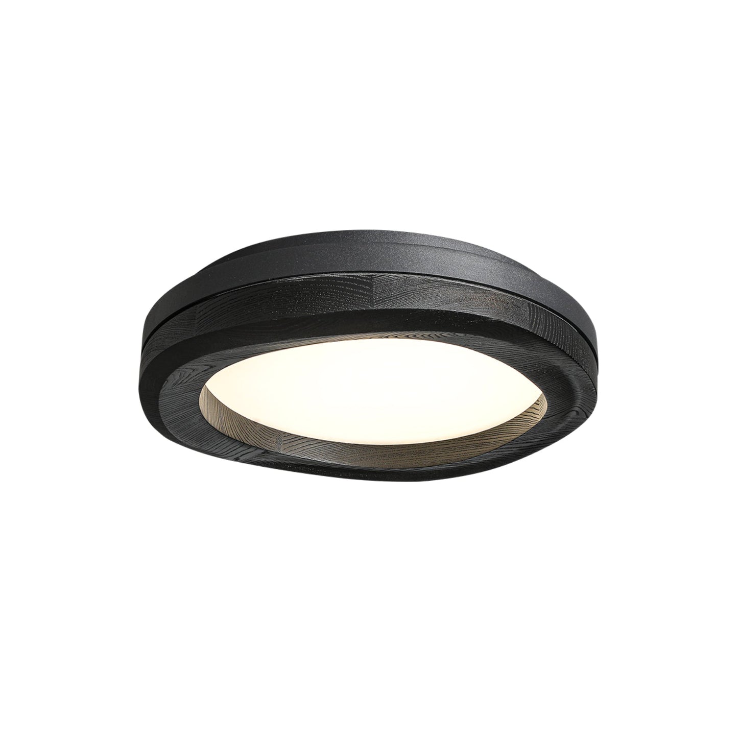 Round Wood Ceiling Lamp | Natural Wood & Metal | 3 Sizes
