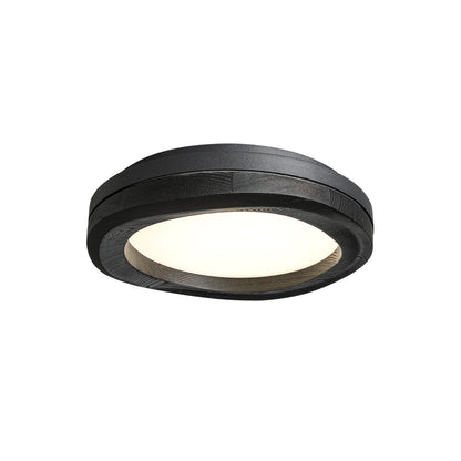Round Wood Ceiling Lamp | Natural Wood & Metal | 3 Sizes