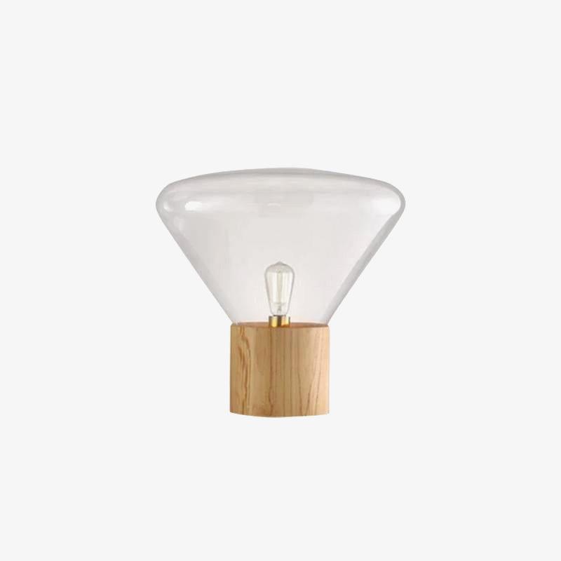 Bois Table Lamp | Wooden & Glass | Clear, Smoke Gray, Amber