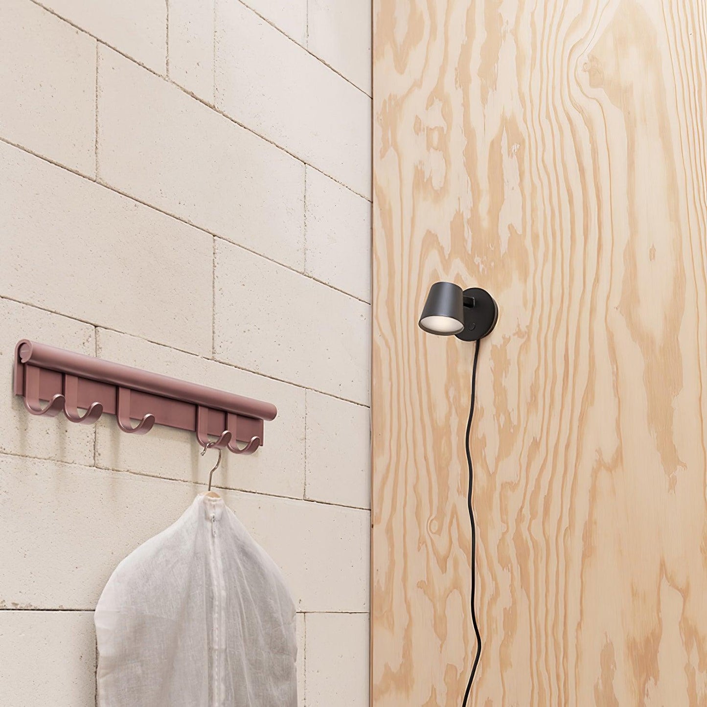 Wall Lamp Set | Adjustable Aluminum & Acrylic | Black, White, Red